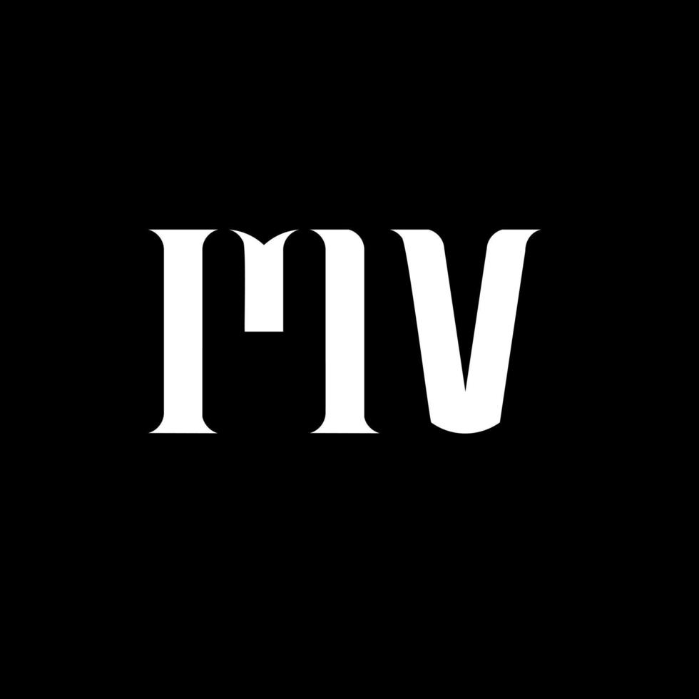 MV M V letter logo design. Initial letter MV uppercase monogram logo white color. MV logo, M V design. MV, M V vector