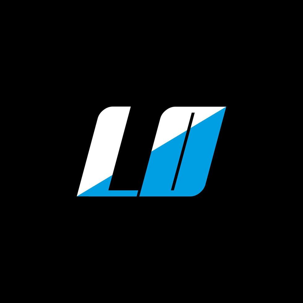 LO letter logo design on black background. LO creative initials letter logo concept. LO icon design. LO white and blue letter icon design on black background. L O vector