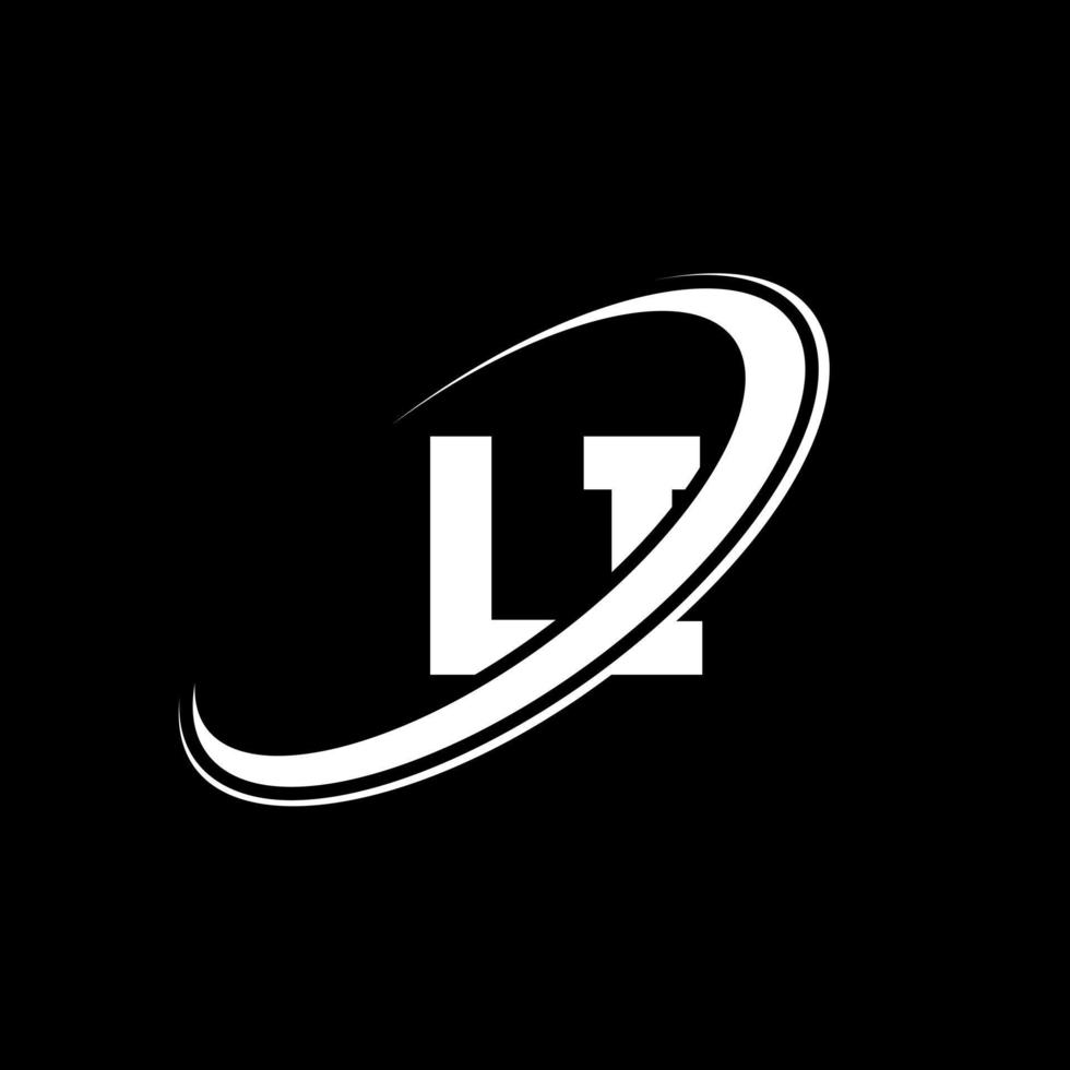 LI L I letter logo design. Initial letter LI linked circle uppercase monogram logo red and blue. LI logo, L I design. li, l i vector