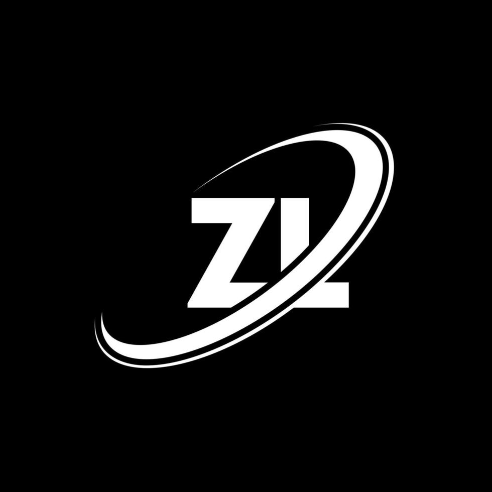 diseño del logotipo de la letra zl zl. letra inicial zl círculo vinculado en mayúsculas logotipo del monograma rojo y azul. logotipo zl, diseño zl. zl, zl vector