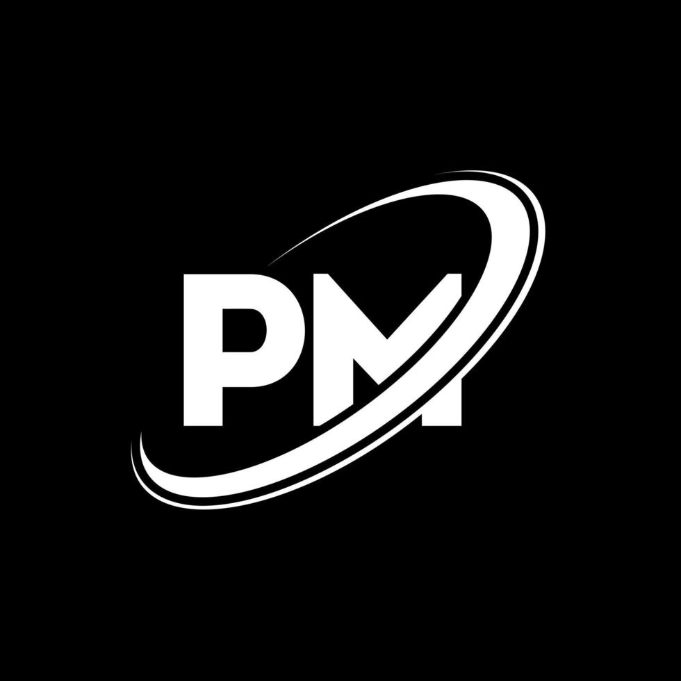 Premium Vector  Modern and minimalist initial letter pm or mp