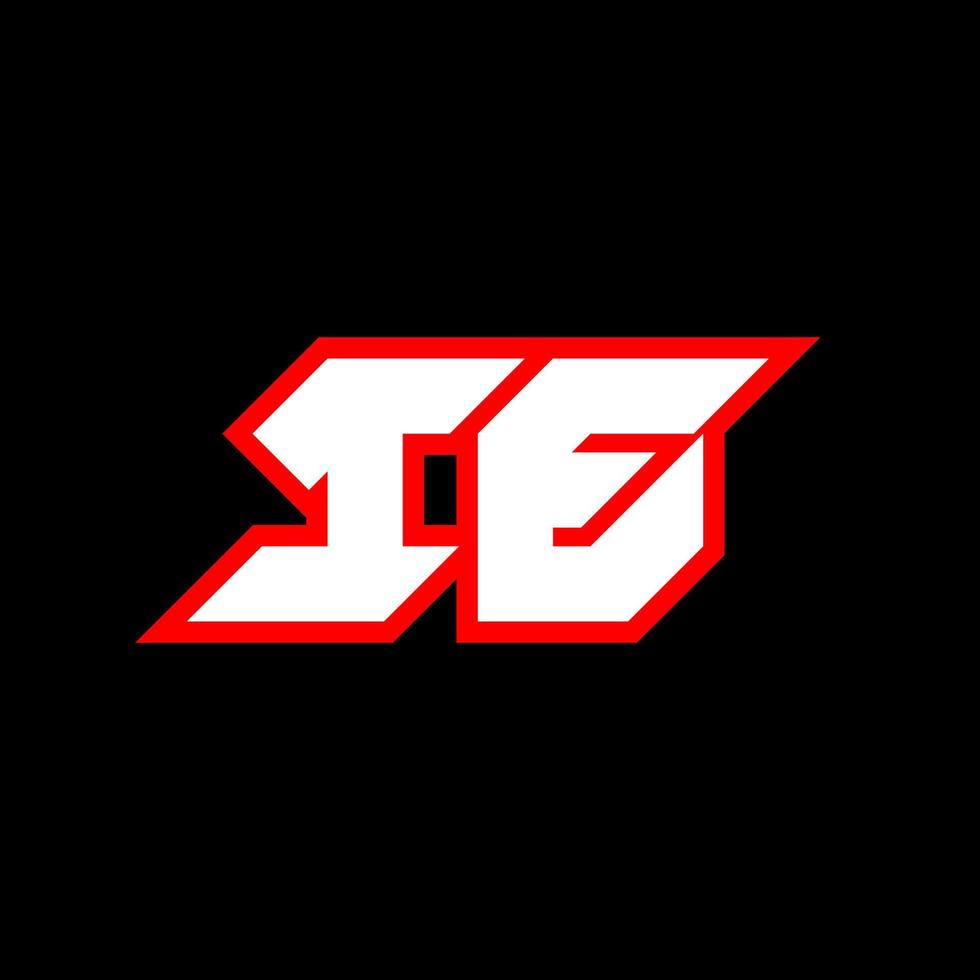 IE logo design, initial IE letter design with sci-fi style. IE logo for game, esport, Technology, Digital, Community or Business. I E sport modern Italic alphabet font. Typography urban style fonts. vector