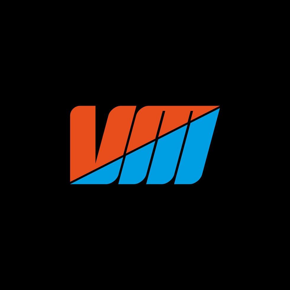 VM Letter Logo Design. Initial letters VM logo icon. Abstract letter VM minimal logo design template. VM letter design vector with black colors. VM logo.