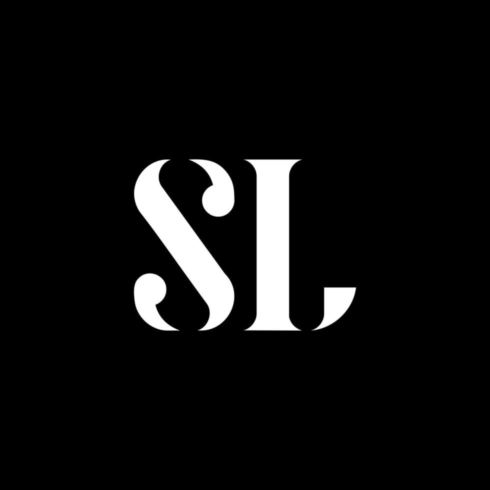 diseño del logotipo de la letra sl sl. letra inicial sl logotipo monograma en mayúsculas color blanco. logotipo SL, diseño SL. sl, sl vector