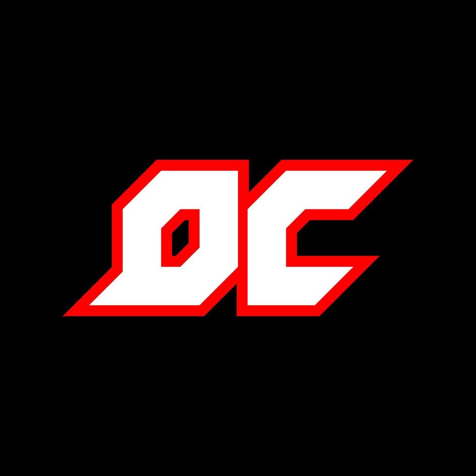 DC logo design, initial DC letter design with sci-fi style. DC logo for game, esport, Technology, Digital, Community or Business. D C sport modern Italic alphabet font. Typography urban style fonts. vector