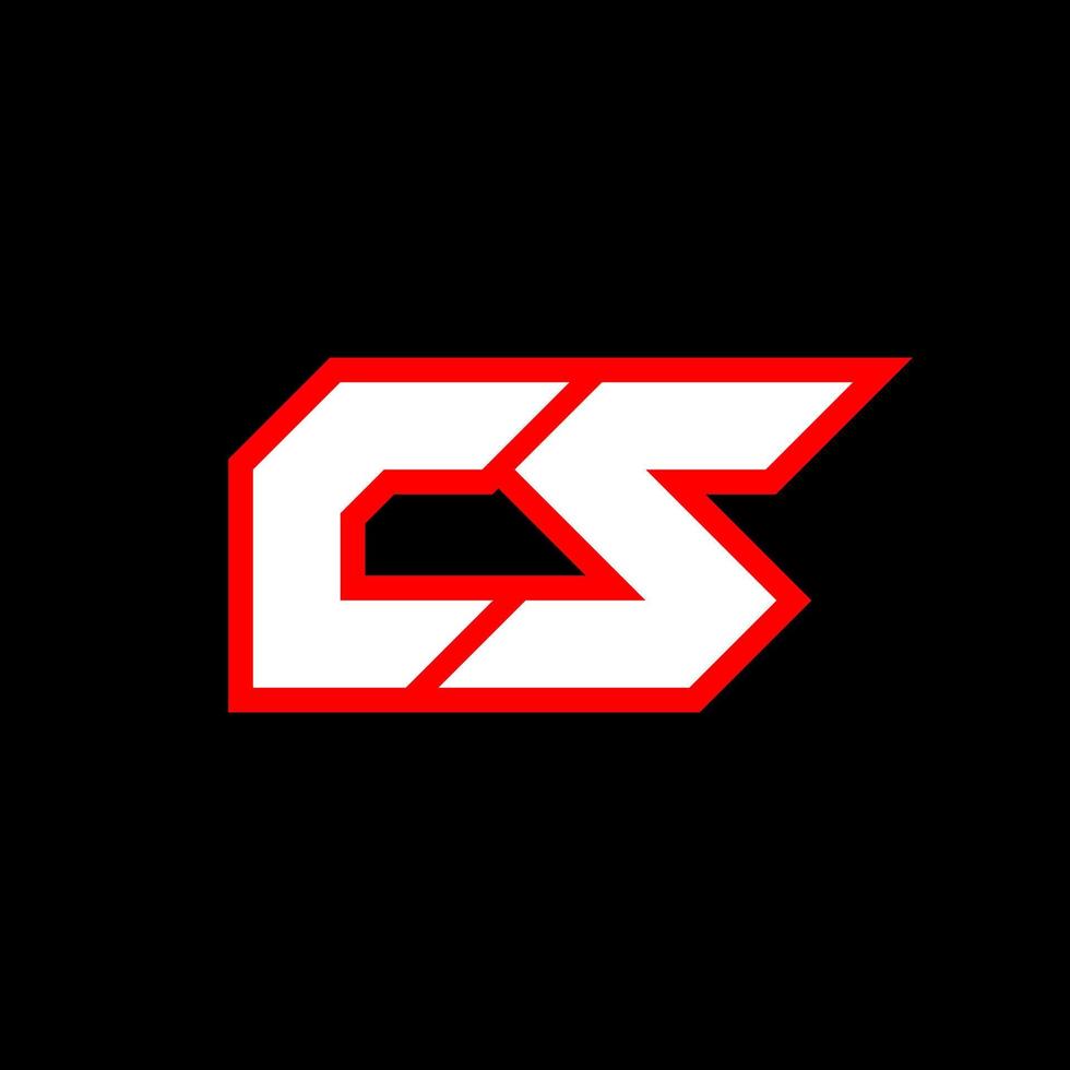 CS logo design, initial CS letter design with sci-fi style. CS logo for game, esport, Technology, Digital, Community or Business. C S sport modern Italic alphabet font. Typography urban style fonts. vector