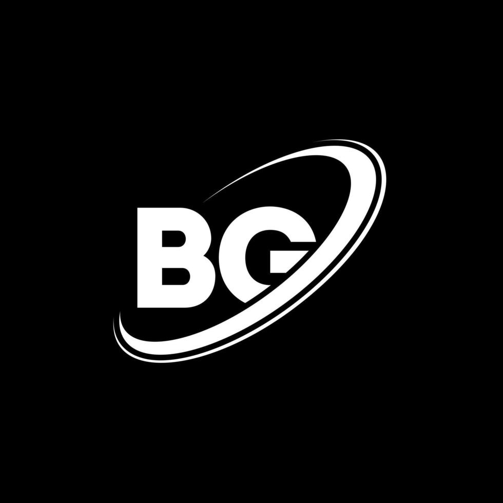 diseño del logotipo de la letra bg bg. letra inicial bg círculo vinculado en mayúsculas logo monograma rojo y azul. logotipo bg, diseño bg. bg, bg vector