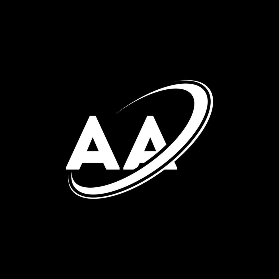 diseño del logotipo de la letra aa aa. letra inicial aa círculo vinculado en mayúsculas logo monograma rojo y azul. un logotipo, un diseño. aa, aa vector