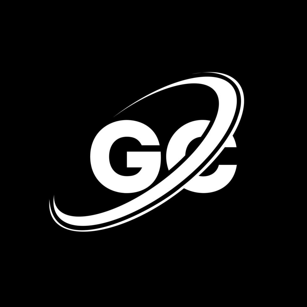diseño del logotipo de la letra gc gc. letra inicial gc círculo vinculado en mayúsculas logo monograma rojo y azul. logotipo de gc, diseño de gc. gc, gc vector