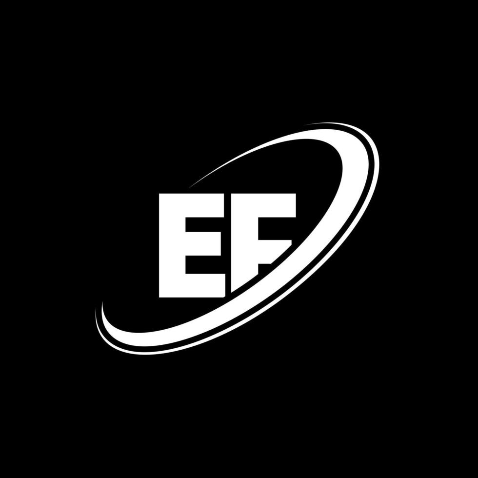 diseño del logotipo de la letra ef ef. letra inicial ef círculo vinculado en mayúsculas logo monograma rojo y azul. logotipo de ef, diseño de ef. ef, ef vector