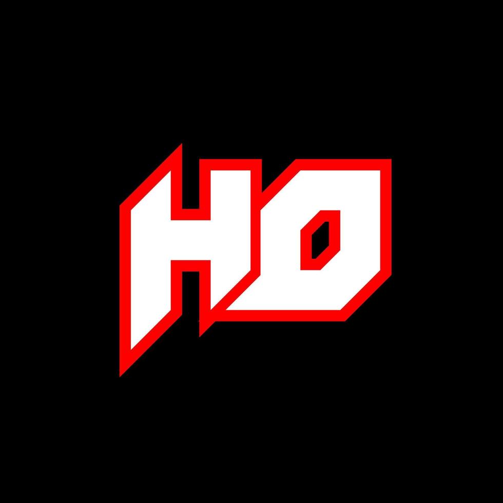 diseño de logotipo HD, diseño inicial de letras HD con estilo de ciencia ficción. logotipo hd para juegos, deportes, tecnología, digital, comunidad o negocios. fuente de alfabeto cursiva moderna hd sport. fuentes tipográficas de estilo urbano. vector