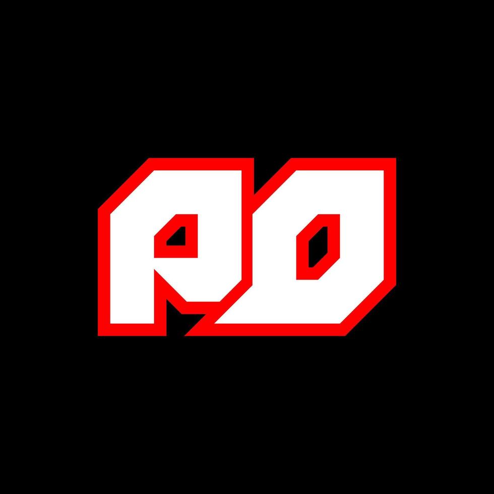 PD logo design, initial PD letter design with sci-fi style. PD logo for game, esport, Technology, Digital, Community or Business. P D sport modern Italic alphabet font. Typography urban style fonts. vector