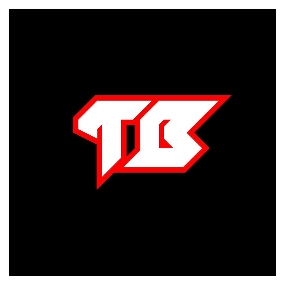 diseño de logotipo tb, diseño inicial de letras tb con estilo de ciencia ficción. logotipo de tb para juegos, deportes, tecnología, digital, comunidad o negocios. fuente de alfabeto cursiva moderna tb sport. fuentes tipográficas de estilo urbano. vector
