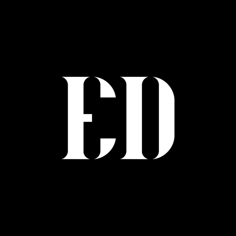 diseño del logotipo de la letra ed ed. letra inicial ed mayúscula ...