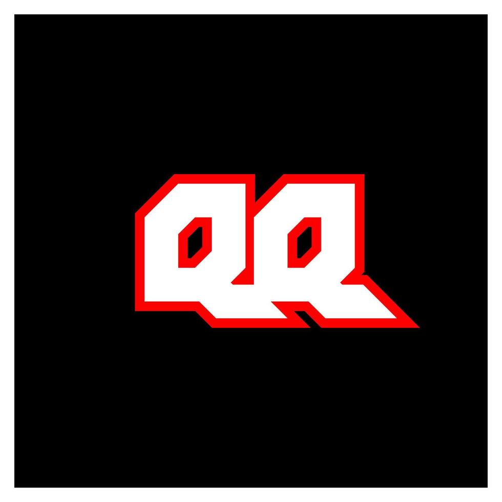 diseño de logotipo qq, diseño inicial de letras qq con estilo de ciencia ficción. logotipo qq para juegos, deportes, tecnología, digital, comunidad o negocios. qq sport fuente de alfabeto cursiva moderna. fuentes tipográficas de estilo urbano. vector