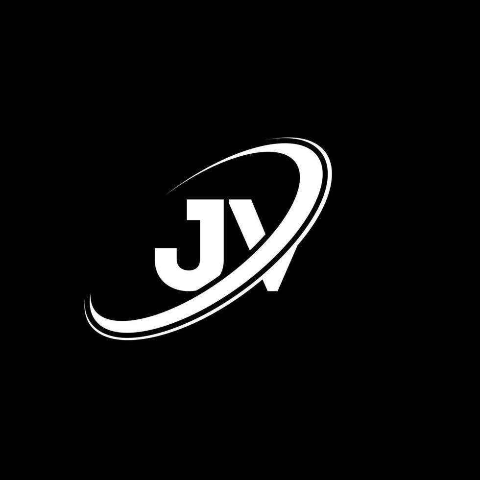 diseño del logotipo de la letra jv jv. letra inicial jv círculo vinculado en mayúsculas logo monograma rojo y azul. logotipo de jv, diseño de jv. jv, jv vector