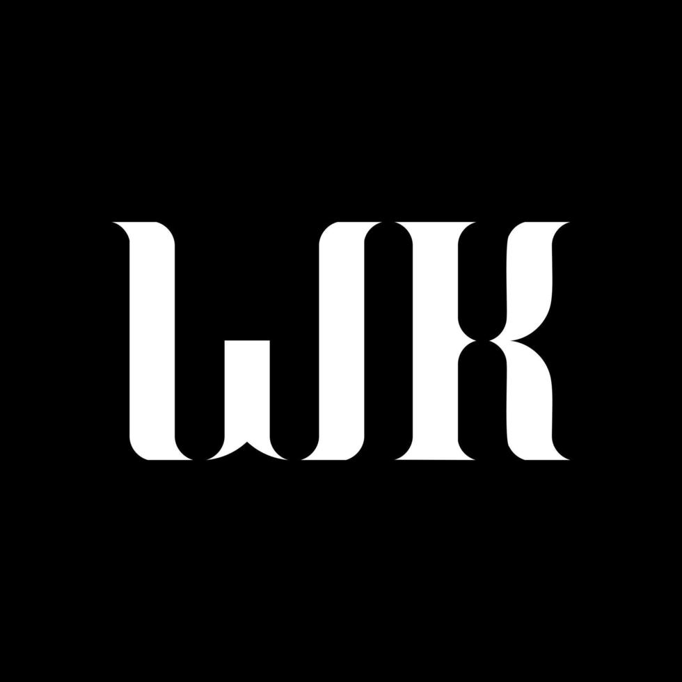 diseño del logotipo de la letra wk wk. letra inicial wk círculo vinculado mayúsculas monograma logo color blanco. logotipo de la semana, diseño de la semana. semana, semana vector