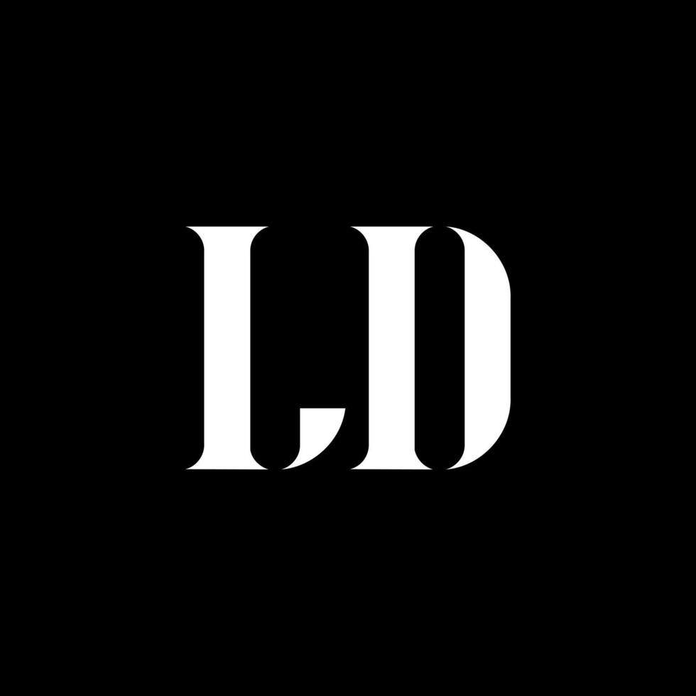 diseño del logotipo de la letra ld ld. letra inicial ld mayúscula monograma logo color blanco. logotipo de ld, diseño de ld. viejo, viejo vector