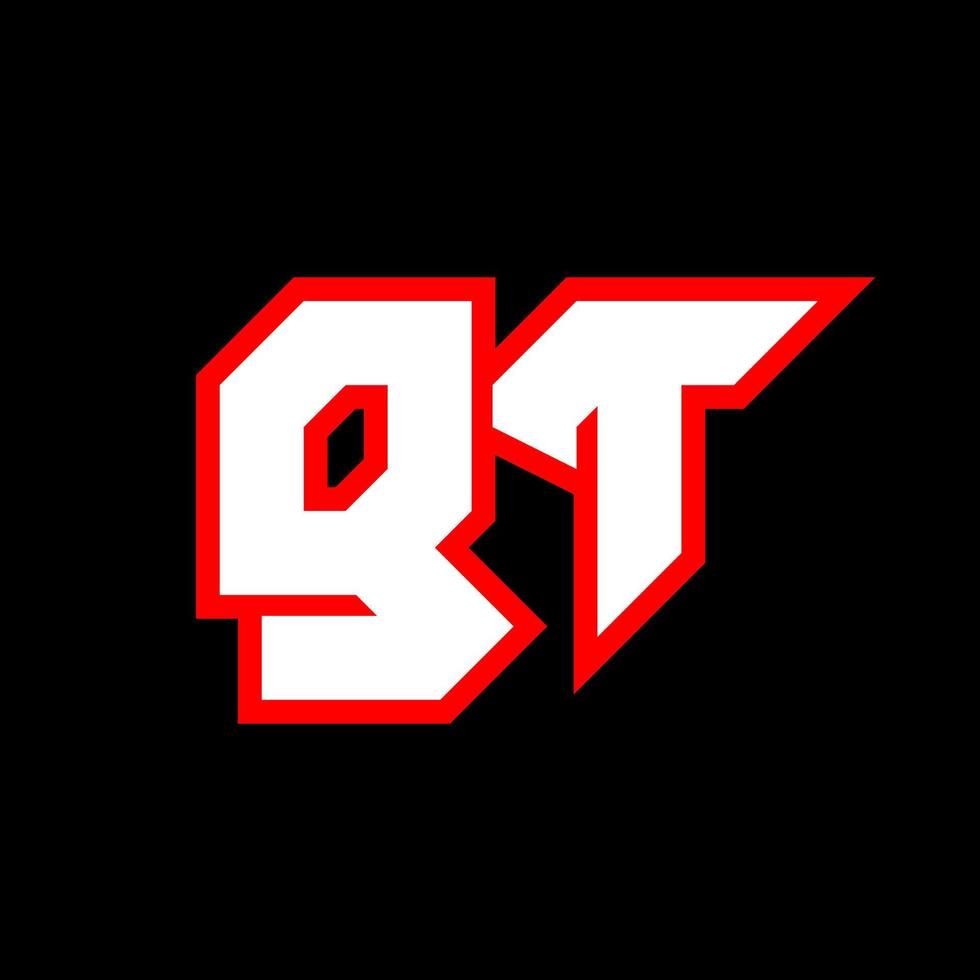 GT logo design, initial GT letter design with sci-fi style. GT logo for game, esport, Technology, Digital, Community or Business. G T sport modern Italic alphabet font. Typography urban style fonts. vector