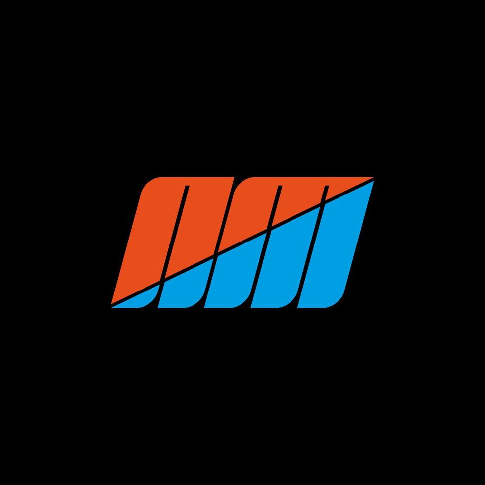 NM Letter Logo Design Initial letters NM logo icon Abstract letter NM