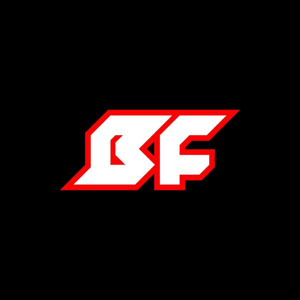 diseño de logotipo bf, diseño de letra bf inicial con estilo de ciencia ficción. logotipo bf para juegos, deportes, tecnología, digital, comunidad o negocios. bf sport fuente de alfabeto cursiva moderna. fuentes tipográficas de estilo urbano. vector