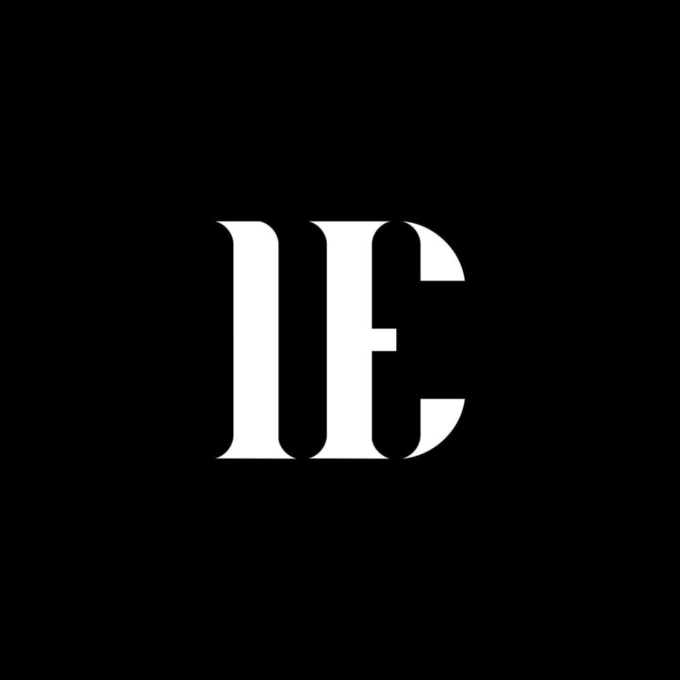 IE I E letter logo design. Initial letter IE uppercase monogram logo white color. IE logo, I E design. IE, I E vector