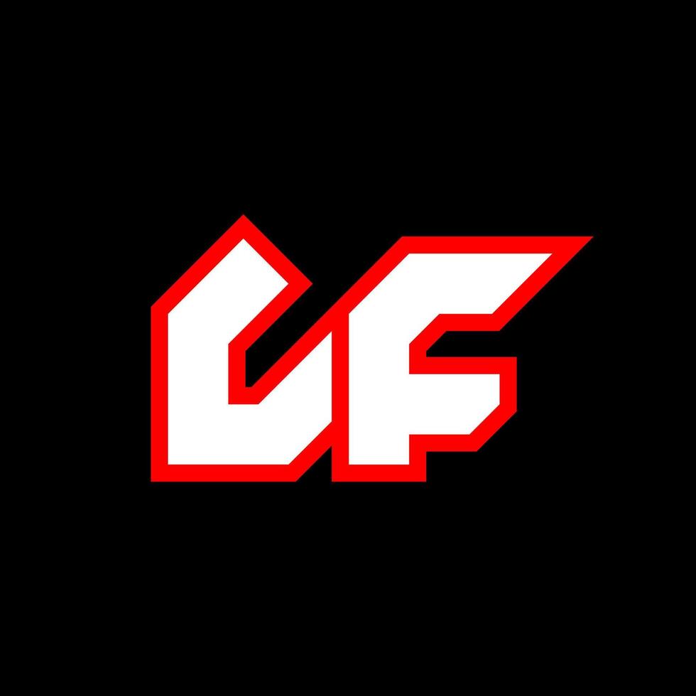 Diseño de logotipo lf, diseño de letra lf inicial con estilo de ciencia ficción. Logotipo de lf para juegos, deportes, tecnología, digital, comunidad o negocios. lf sport fuente de alfabeto cursiva moderna. fuentes tipográficas de estilo urbano. vector