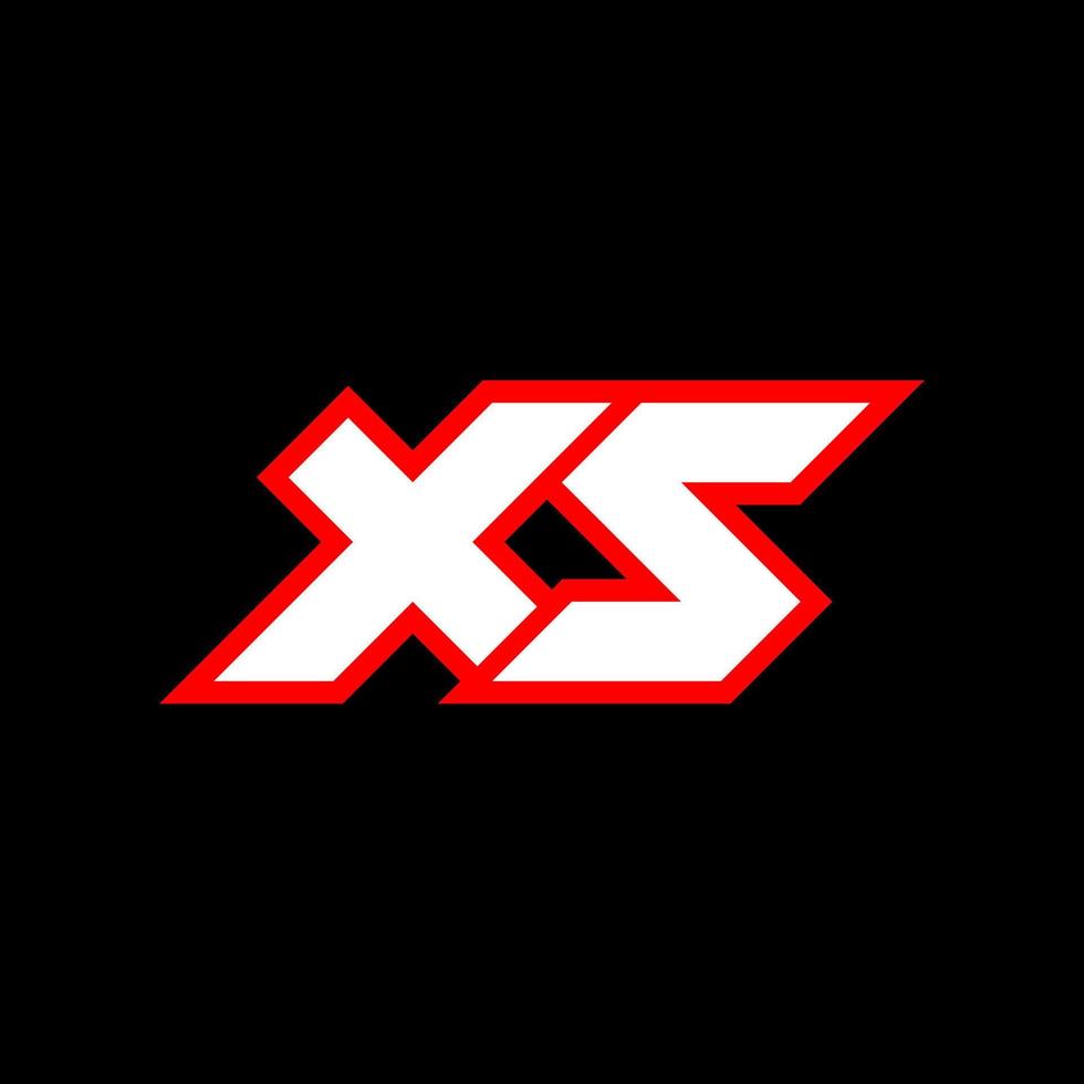 diseño de logotipo xs, diseño inicial de letras xs con estilo de ciencia ficción. logotipo xs para juegos, deportes, tecnología, digital, comunidad o negocios. xs sport fuente de alfabeto cursiva moderna. fuentes tipográficas de estilo urbano. vector