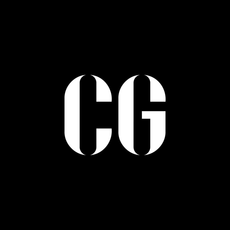 CG C G letter logo design. Initial letter CG uppercase monogram logo white color. CG logo, C G design. CG, C G vector