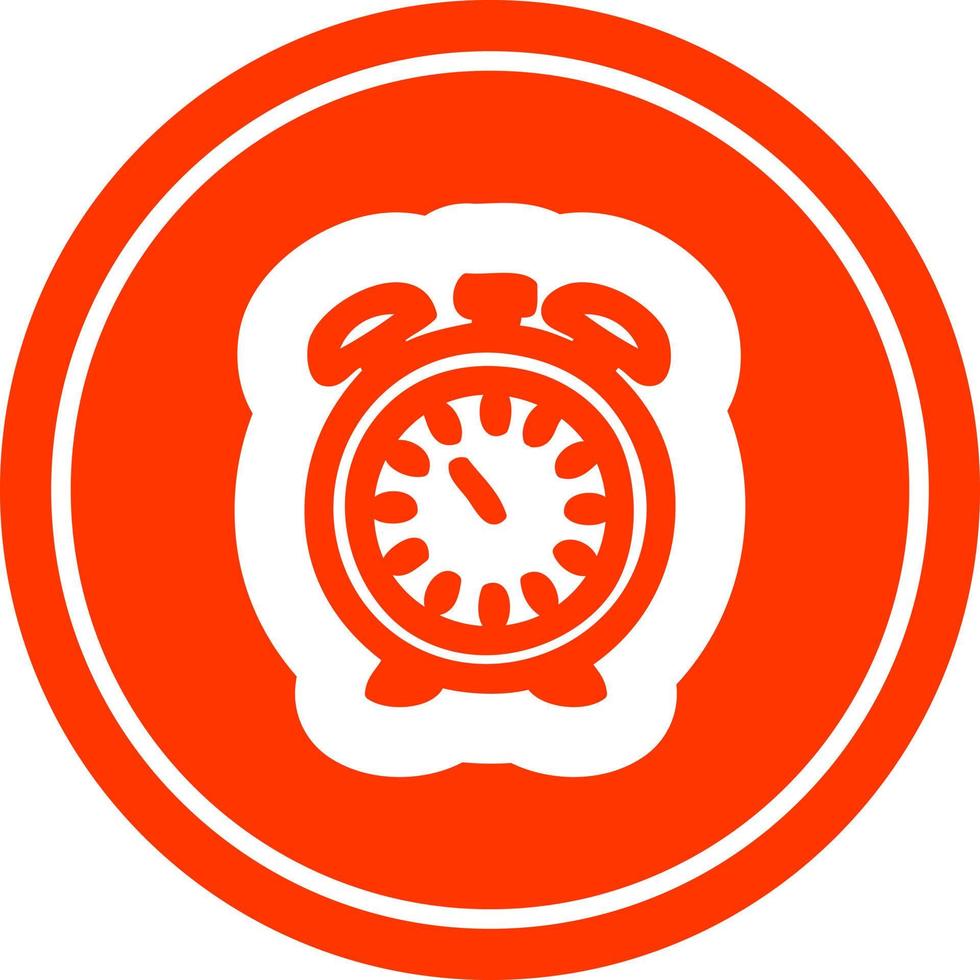 alarm clock circular icon vector