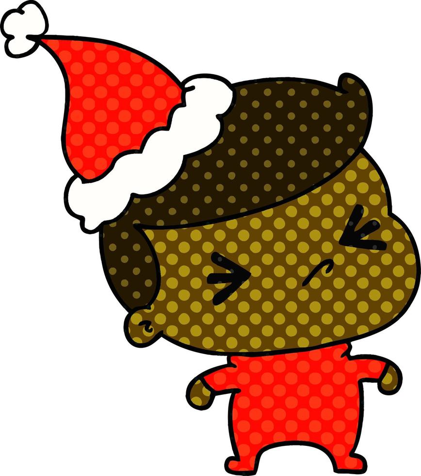 dibujos animados de navidad de kawaii boy vector