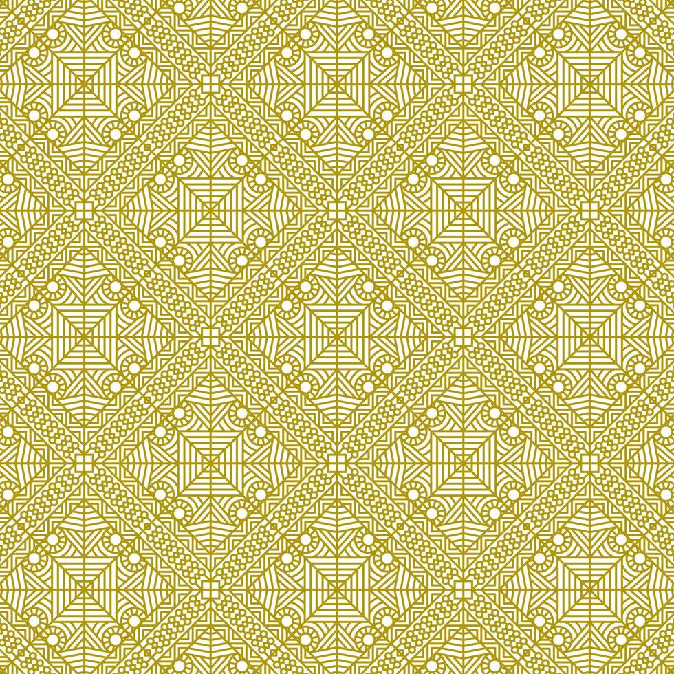 golden line pattern unique traditional ethnic background vector