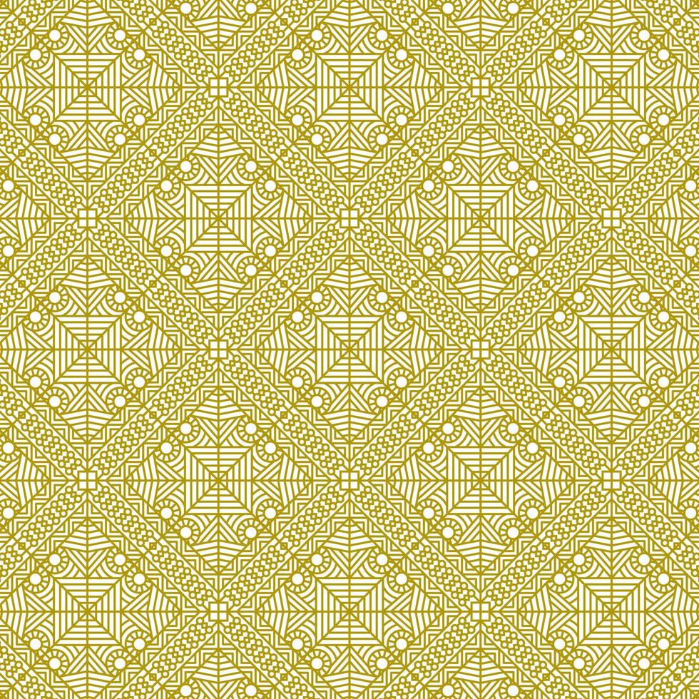 golden line pattern unique traditional ethnic background vector