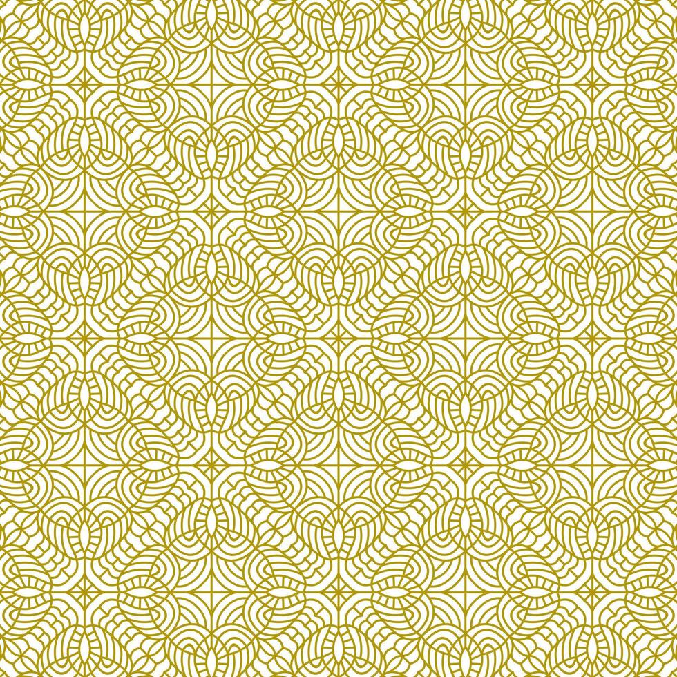 golden line pattern unique traditional ethnic background vector