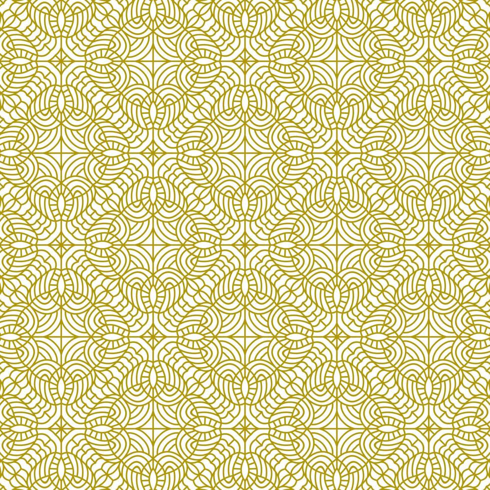 golden line pattern unique traditional ethnic background vector