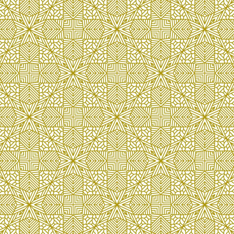 golden line pattern unique traditional ethnic background vector