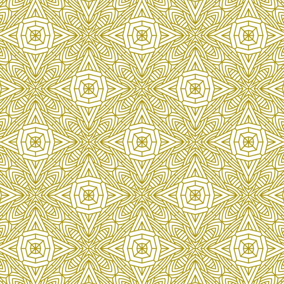 golden line pattern unique traditional ethnic background vector