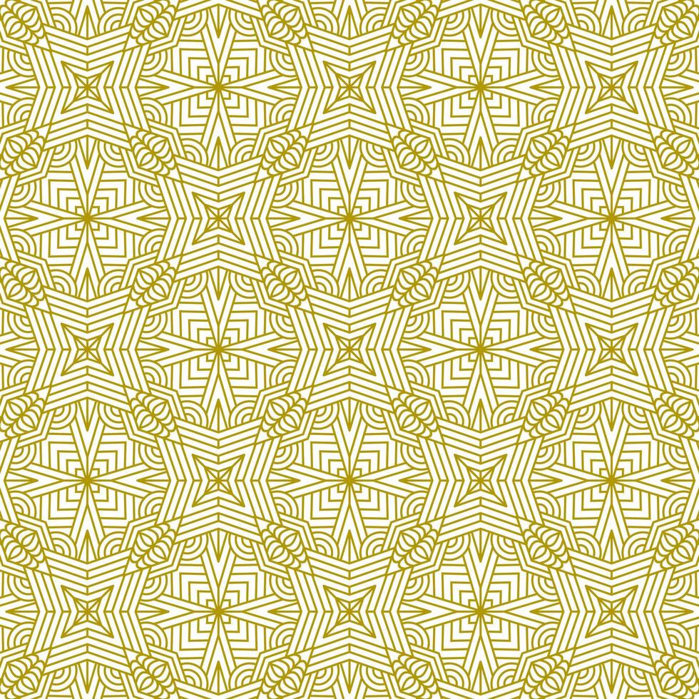 golden line pattern unique traditional ethnic background vector