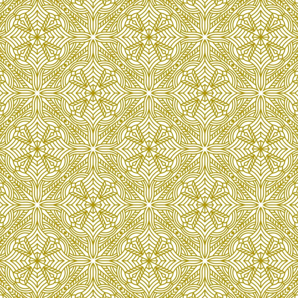 golden line pattern unique traditional ethnic background vector