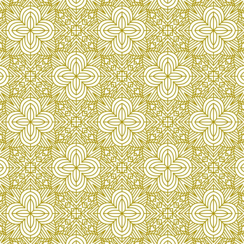 golden line pattern unique traditional ethnic background vector