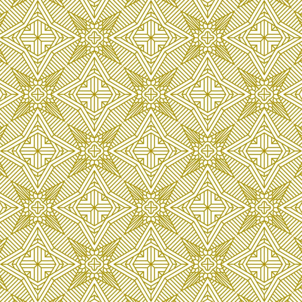 golden line pattern unique traditional ethnic background vector