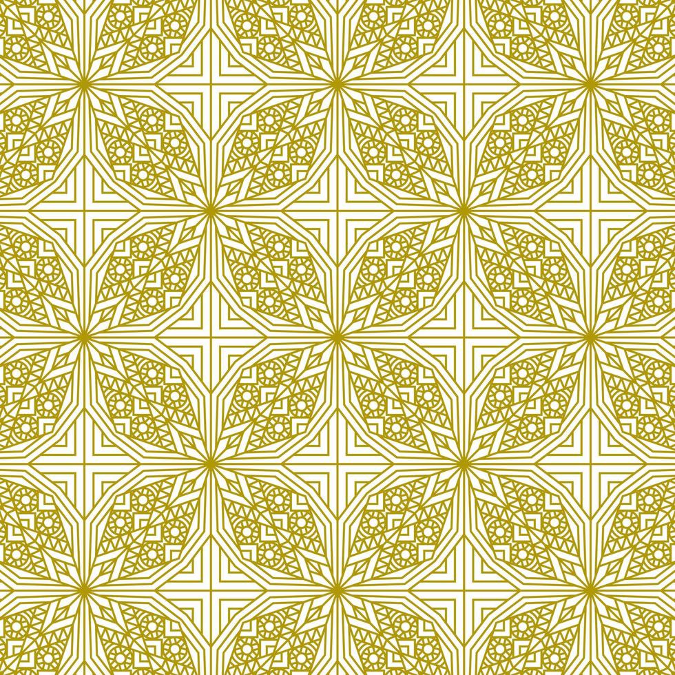 golden line pattern unique traditional ethnic background vector