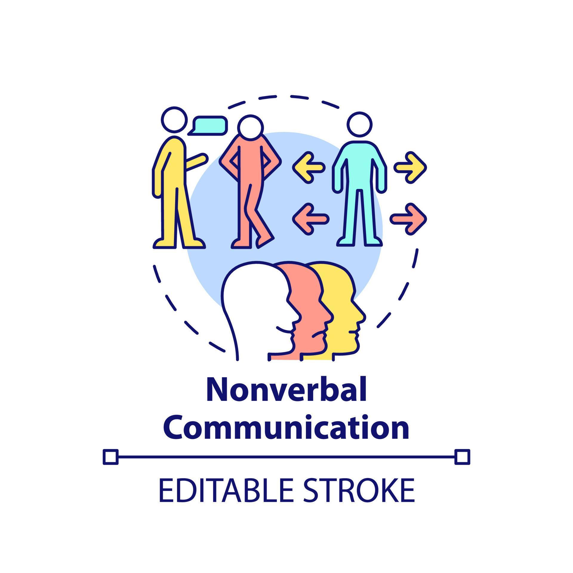 Nonverbal communication concept icon. Manual language abstract idea