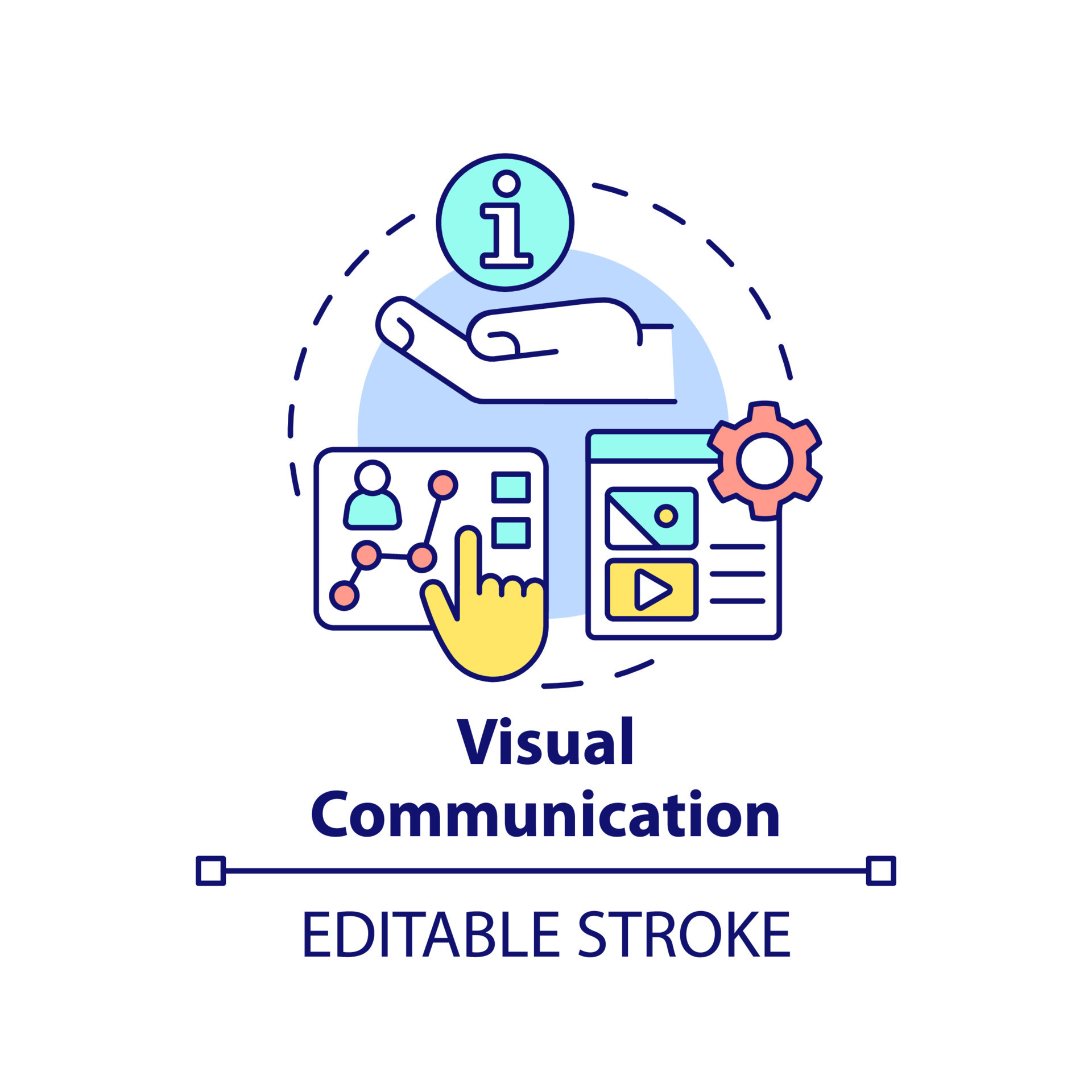 Visual communication concept icon. Way to communicate with people 