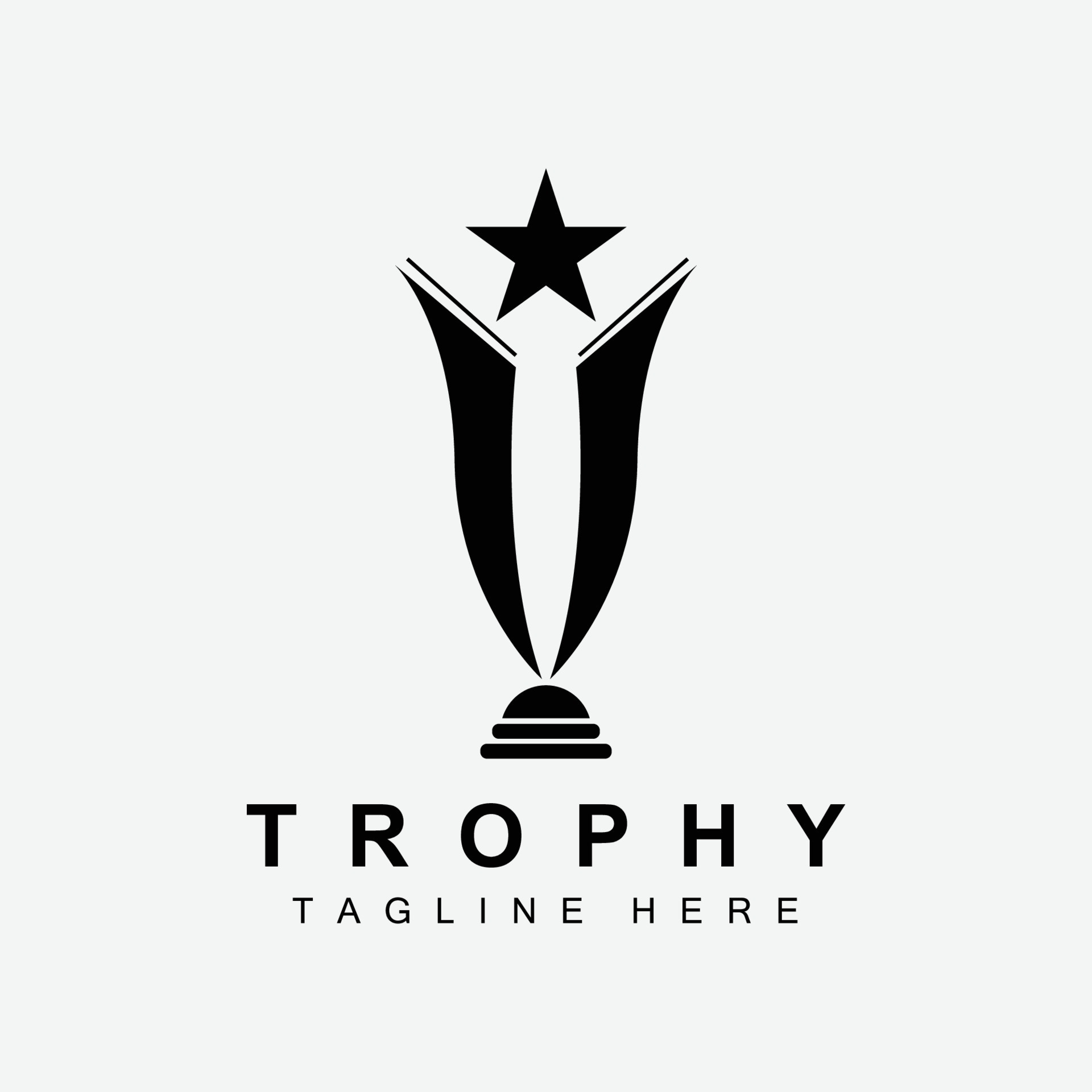 Championship trophy logo design - basketball Vector Image