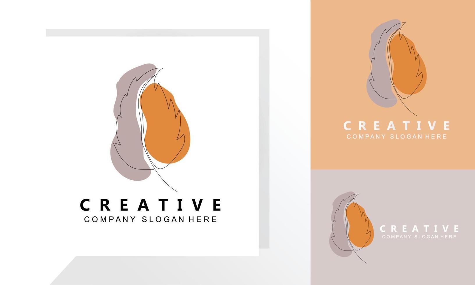 Leaf Logo Design, Vector With Other Styles, Illustration Set Collection Of Leaf Types