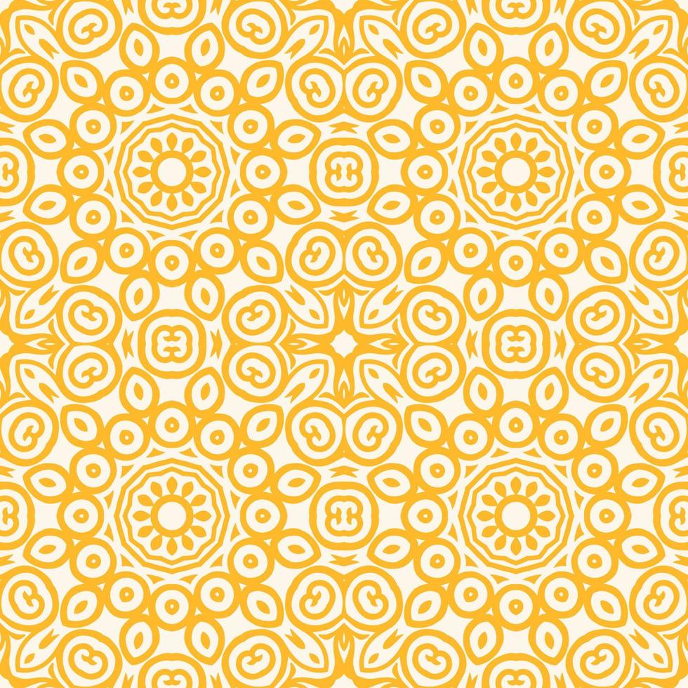patrón floral transparente con adorno de mosaico mandala.ethnic. diseño de estampado geométrico. Textura de fondo repetida vintage. Textura de azulejos de cerámica. vector