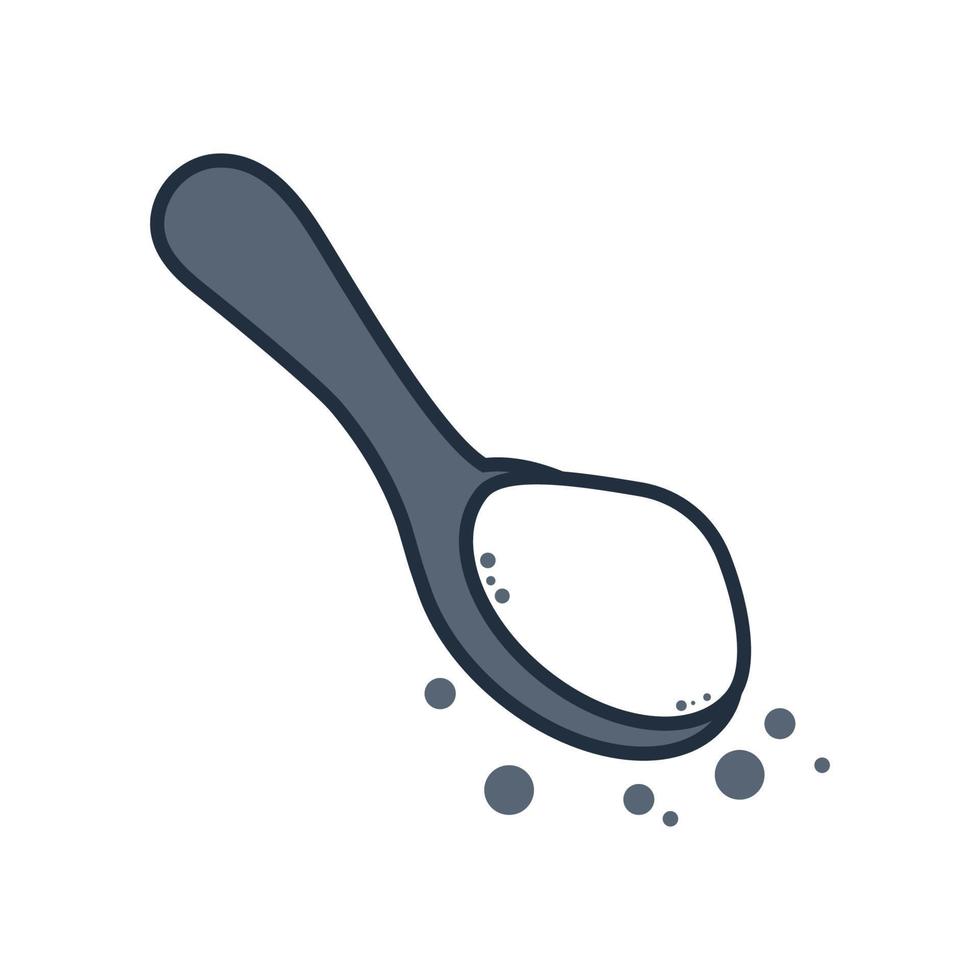 Spoon and Sugar, icon . vector