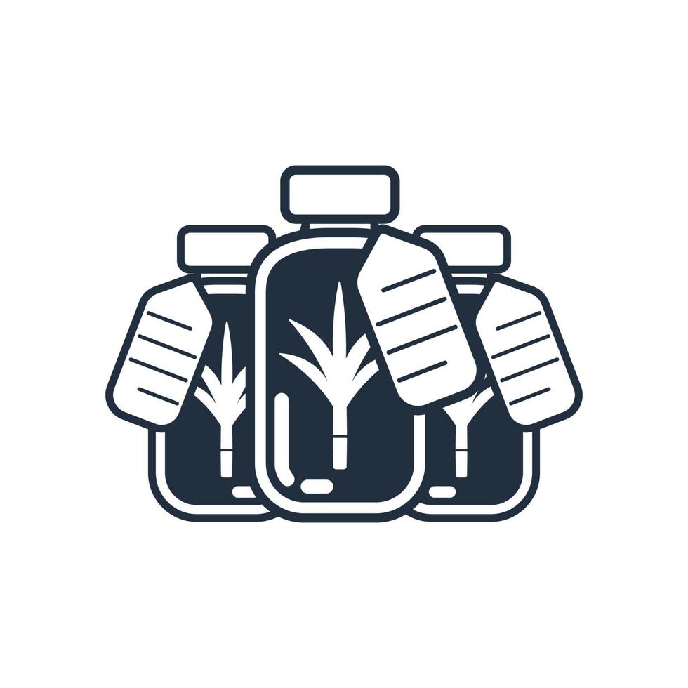 A jar containing products made from sugar cane, icon, Vector. vector