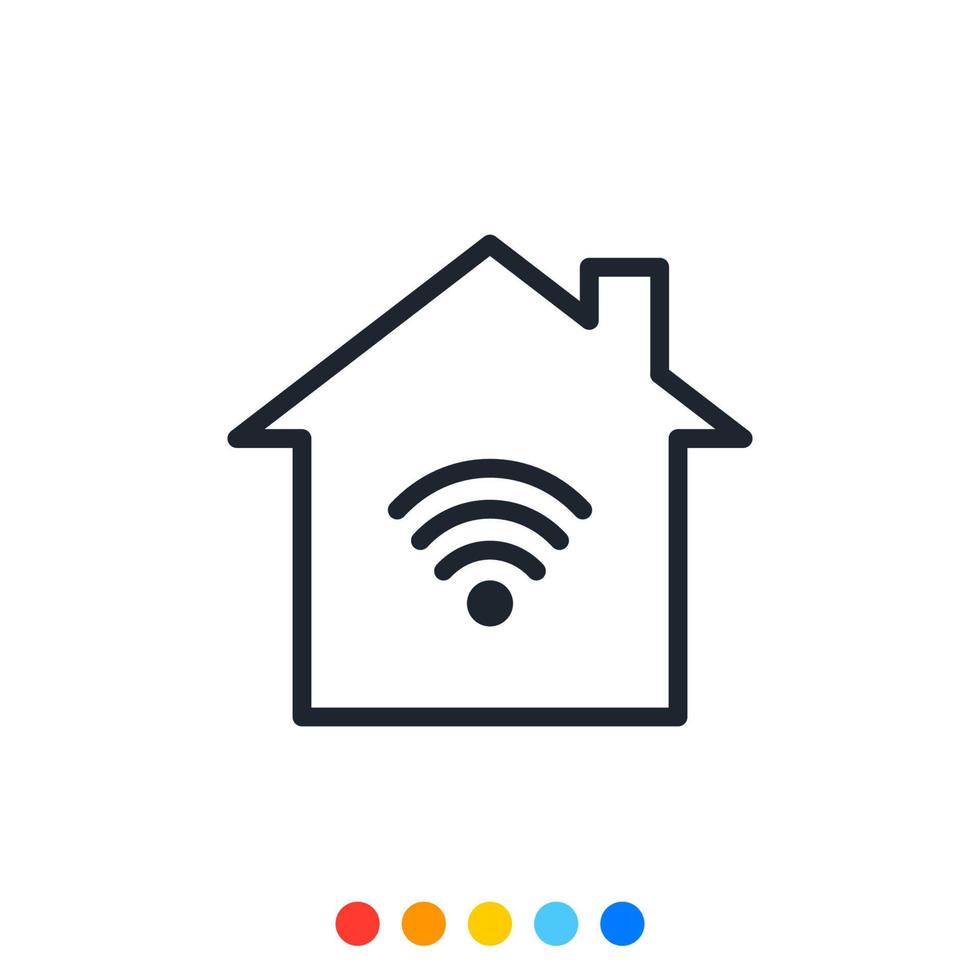 Smart home icon, Internet of things icon. vector